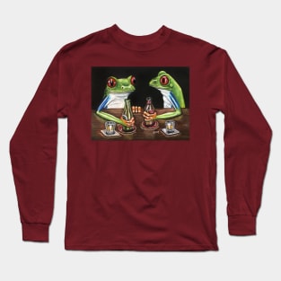 "Beer & Shots" - Frogs After Five collection Long Sleeve T-Shirt